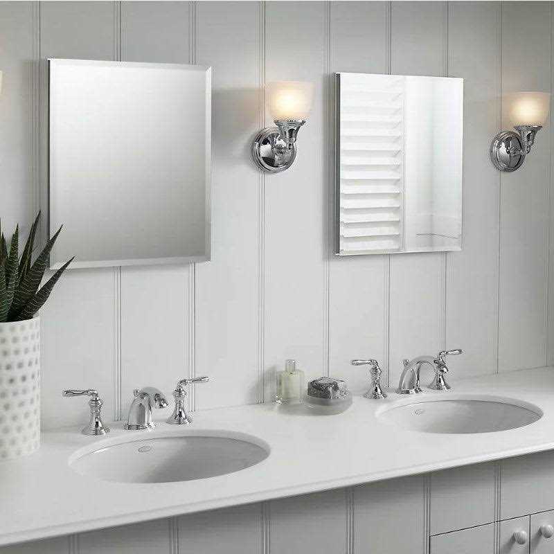 Kohler CB-CLC2526FS 25 W x 26 H Aluminum two-Door Medicine Cabinet with Mirrored doors K-CB-CLC2526FS - Image 5