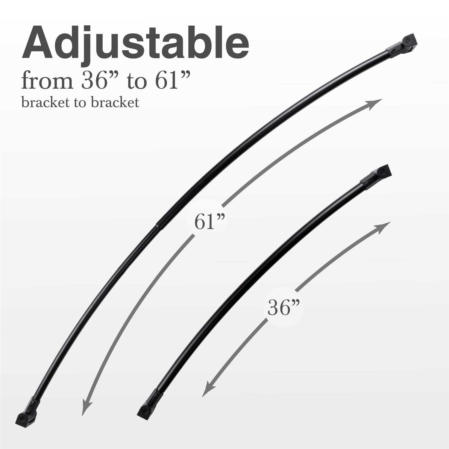 JS Jackson Wall-mounted Adjustable Curved Shower Rod - Image 5