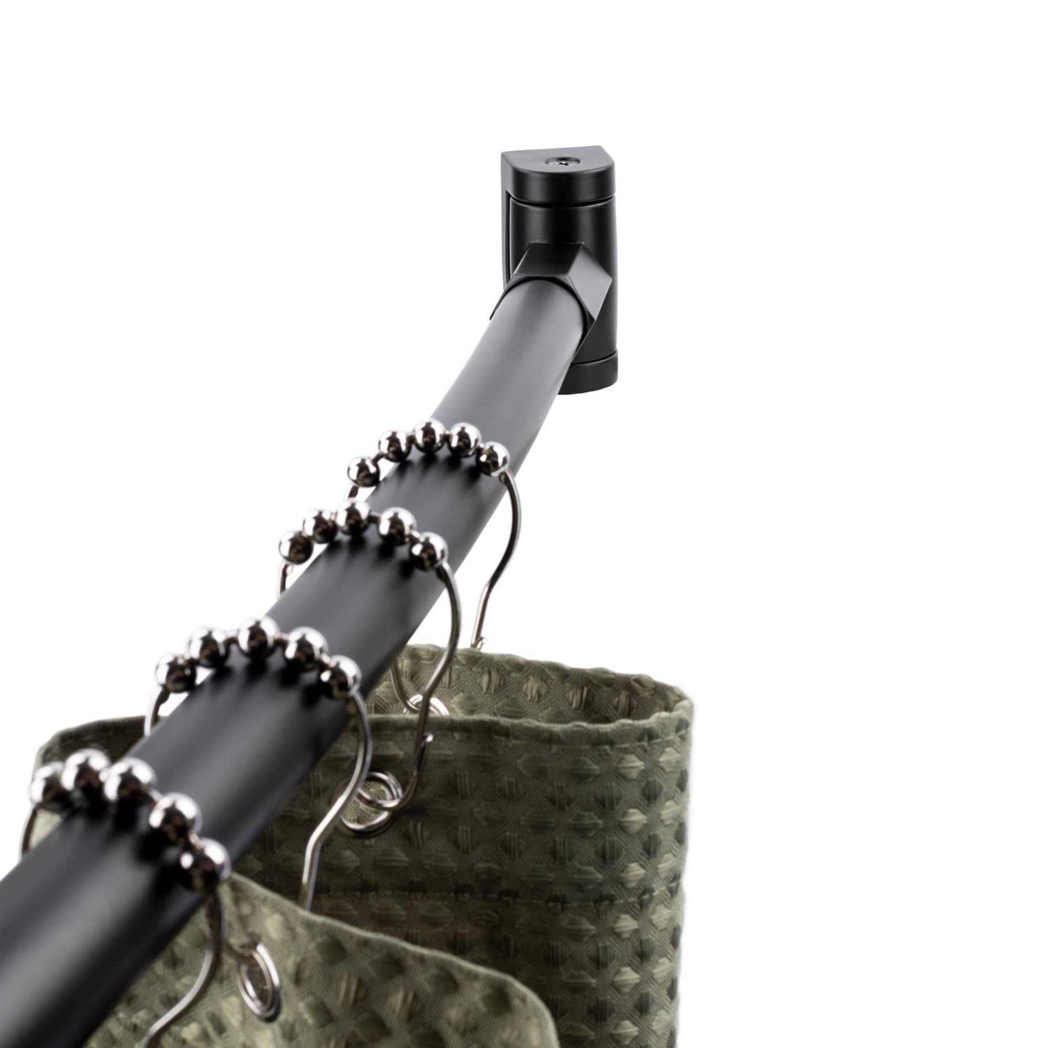 JS Jackson Wall-mounted Adjustable Curved Shower Rod - Image 4