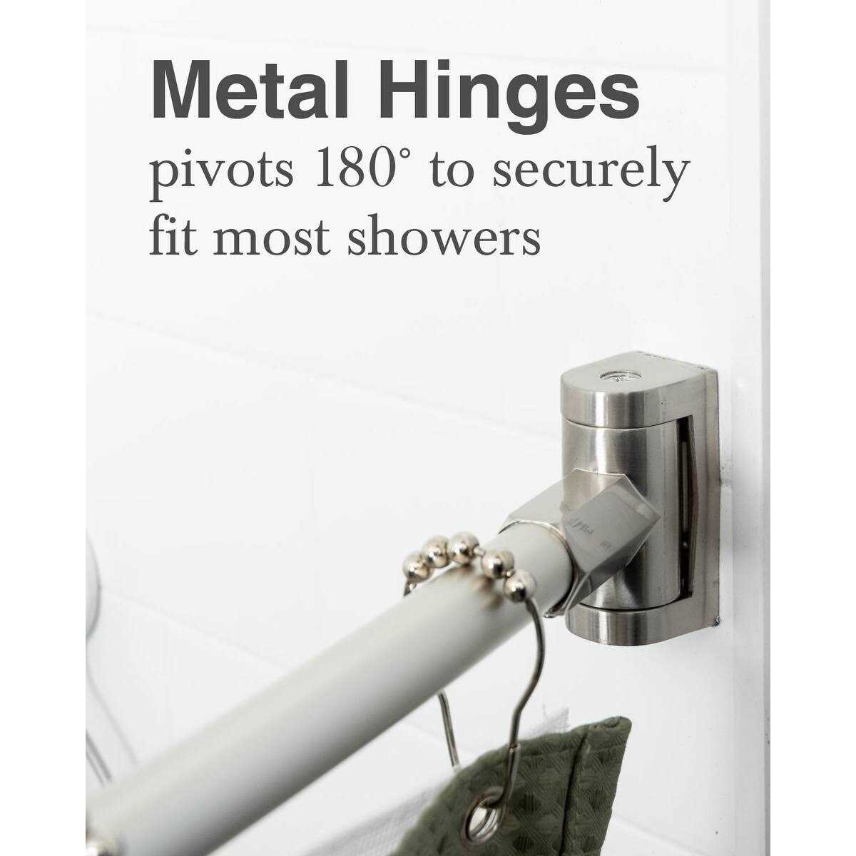 JS Jackson Wall-mounted Adjustable Curved Shower Rod - Image 5