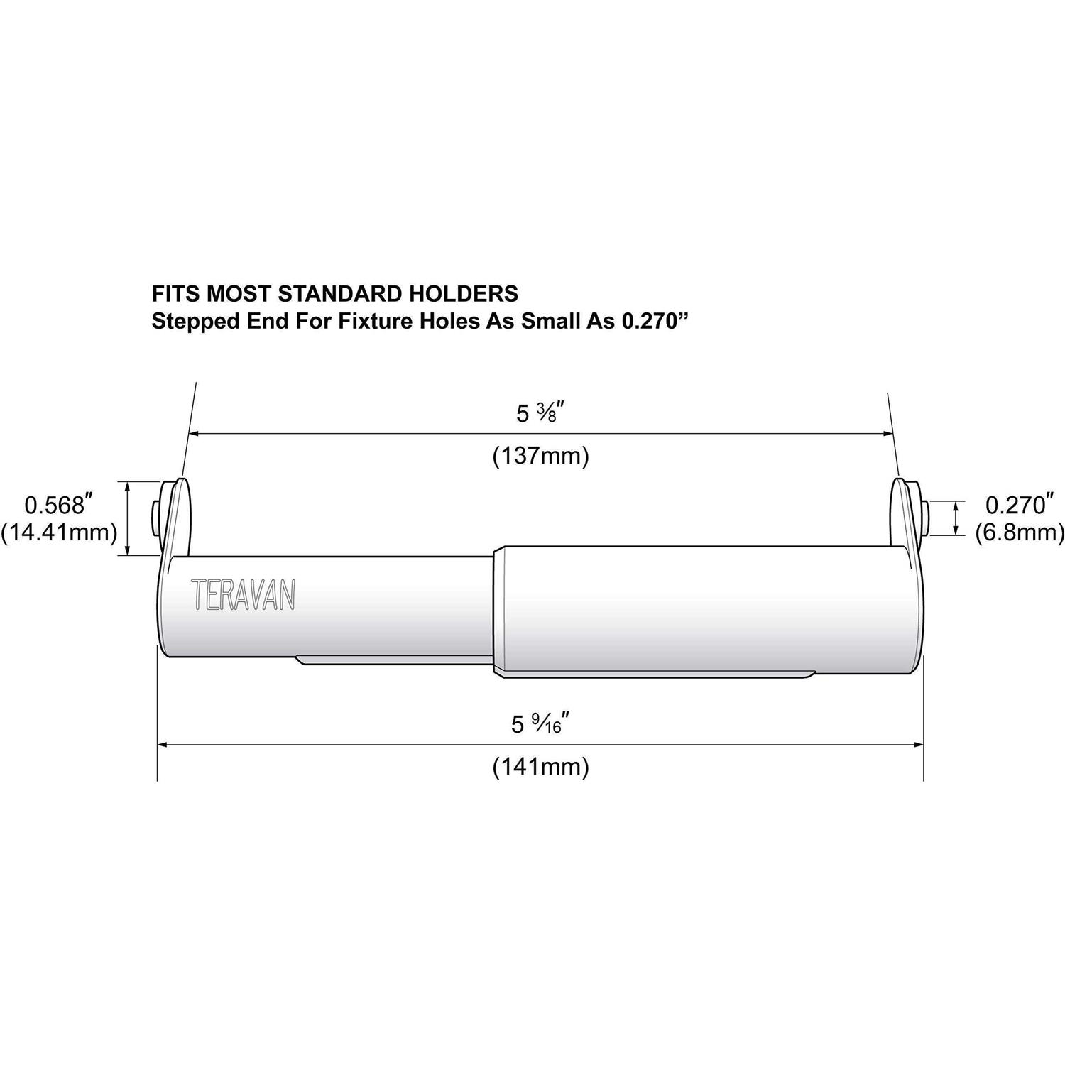 Teravan Standard Extender for Extra Large Toilet Paper, Allows Most Regular Fixtures to Fit Double Rolls and Triple Rolls - Image 4