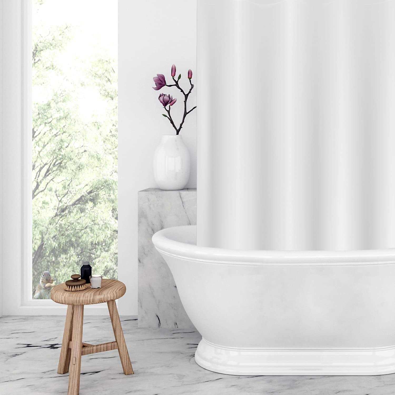 JSO Home 2-Pack Shower Curtain Liner PEVA 70 x 72 Thick 6 Gauge Heavy Duty Shower Liner - Image 3