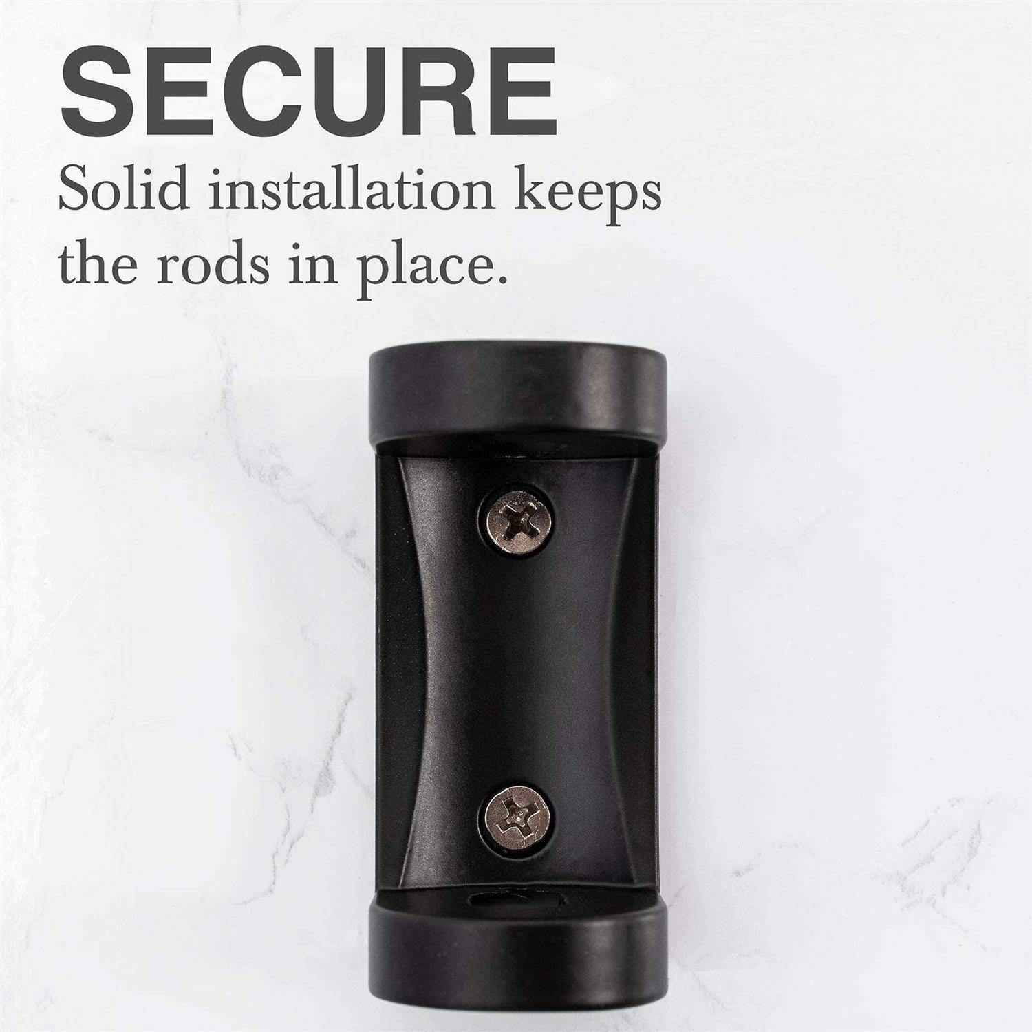 JS Jackson Supplies Double Curved Shower Rod, Metal Construction, Adjustable Between 44 to 70 Inches, Aluminum Rods and Zinc Mounting Hardware - Image 4