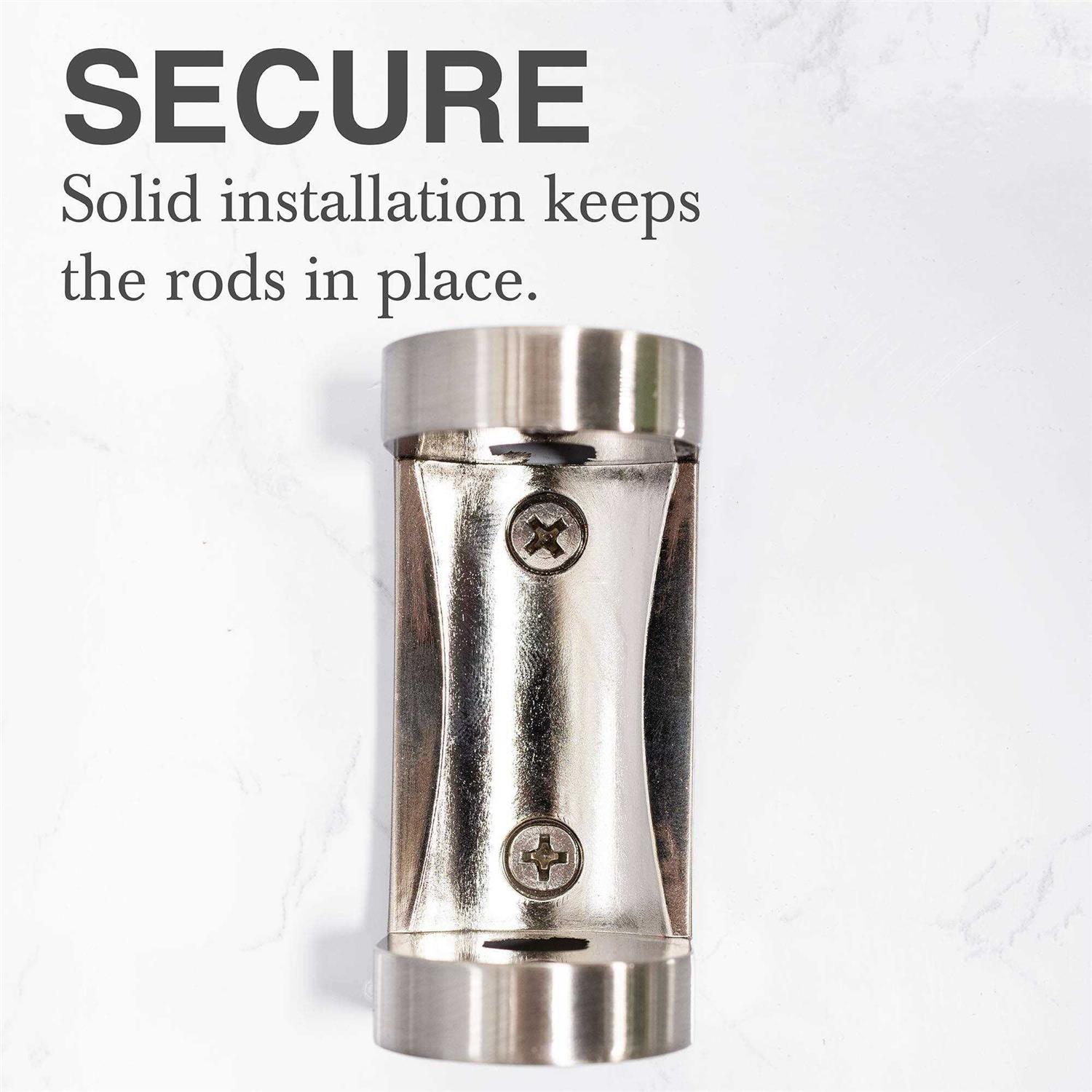 JS Jackson Supplies Double Curved Shower Rod, Metal Construction, Adjustable Between 44 to 70 Inches, Aluminum Rods and Zinc Mounting Hardware - Image 4