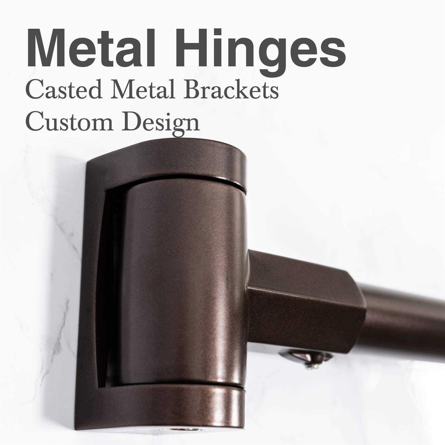 JS Jackson Supplies Double Curved Shower Rod, Metal Construction, Adjustable Between 44 to 70 Inches, Aluminum Rods and Zinc Mounting Hardware - Image 4