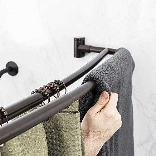 JS Jackson Supplies Double Curved Shower Rod, Metal Construction, Adjustable Between 44 to 70 Inches, Aluminum Rods and Zinc Mounting Hardware - Image 5