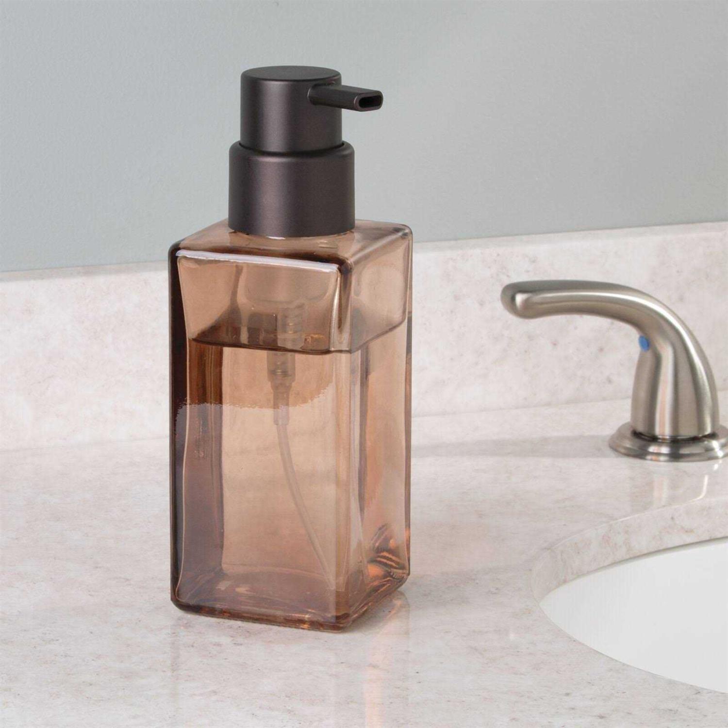 mDesign Glass Refillable Foaming Soap Dispenser Pump - Image 3
