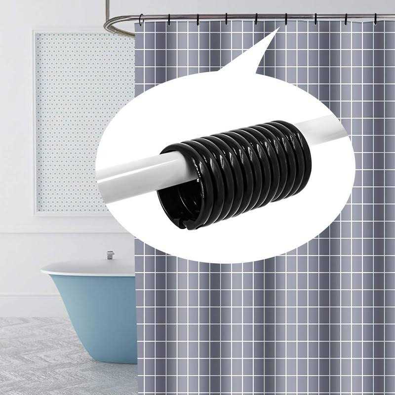 Qulable Shower Curtain Rings-12 Pack Plastic Curtain O Rings Hook Glide Easily on Bathroom Shower Rod - Image 4