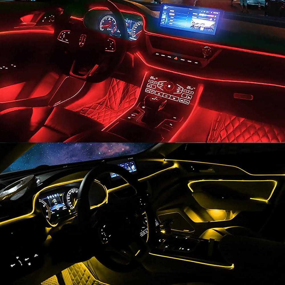 Jushope Interior Car LED Strip Lights with Wireless APP and Remote Control RGB - Image 3