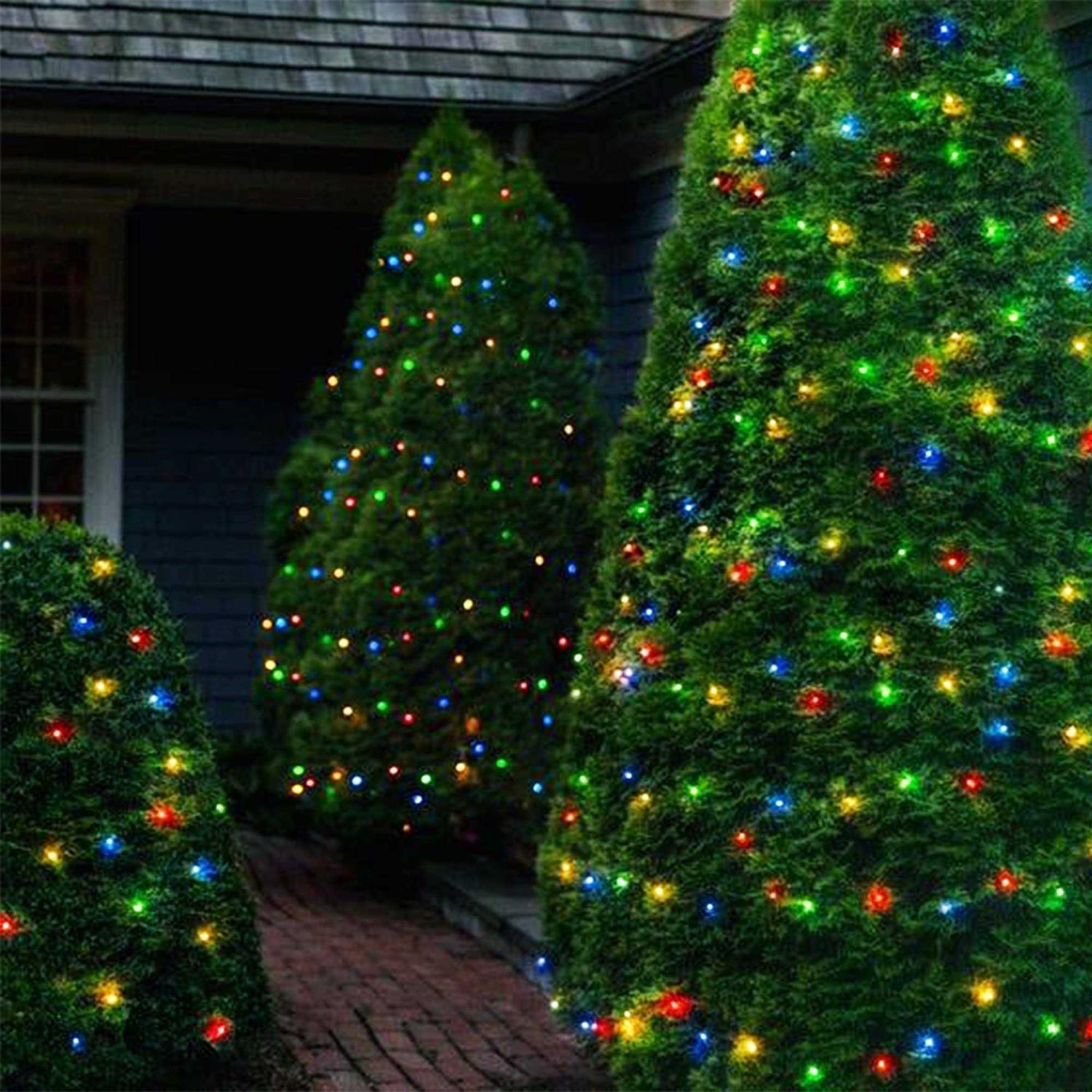 kemooie 2 Packs Solar string Lights 100 led 33ft 8 Twinkle Modes Green Solar Powered Fairy Lights waterproof For outdoor Tree Garden christmas Decorat - Image 3