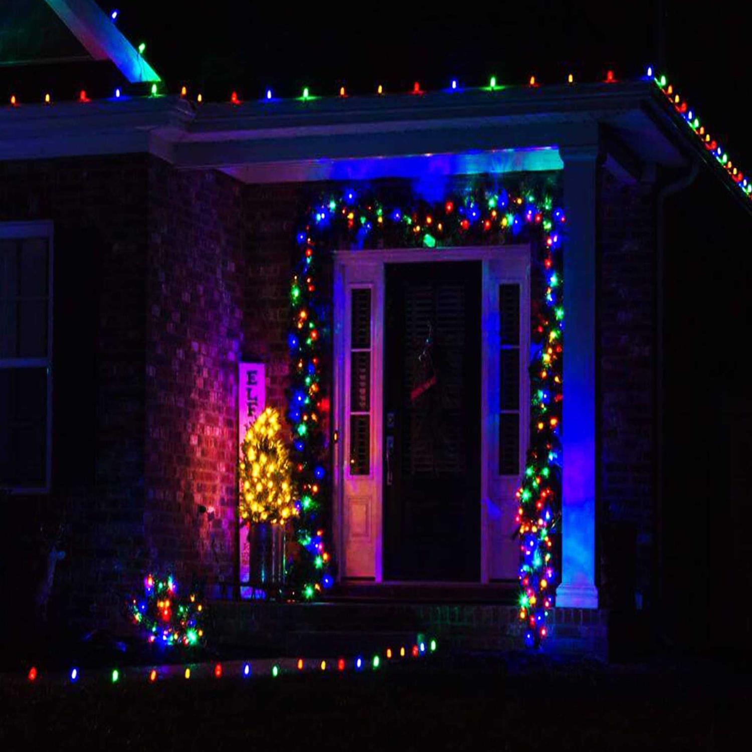 kemooie 2 Packs Solar string Lights 100 led 33ft 8 Twinkle Modes Green Solar Powered Fairy Lights waterproof For outdoor Tree Garden christmas Decorat - Image 4