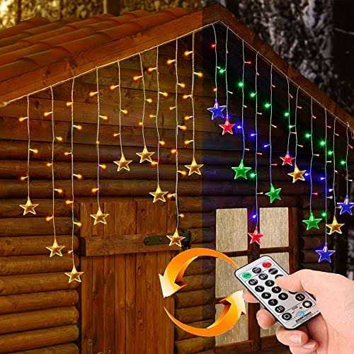 kemooie 150 Led Icicle Christmas Lights with Star 8 Twinkle Modes Icicle Lights Outdoor - Image 4