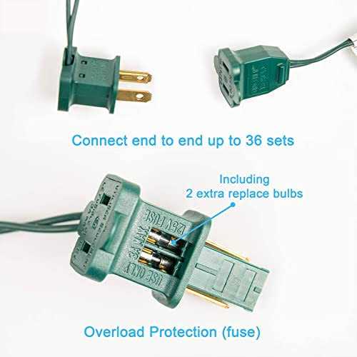 KAiSnova 70 Led Christmas Lights Outdoor Decorations 19FT Red White String Light with Pearlized Glass Bulbs UL Certified Globe String Lights - Image 5