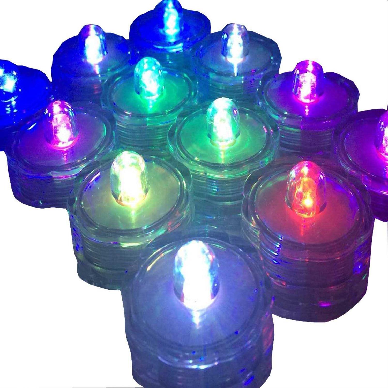 Jytrend Super Bright LED Floral Tea Light Submersible Lights for Party Wedding - Image 4