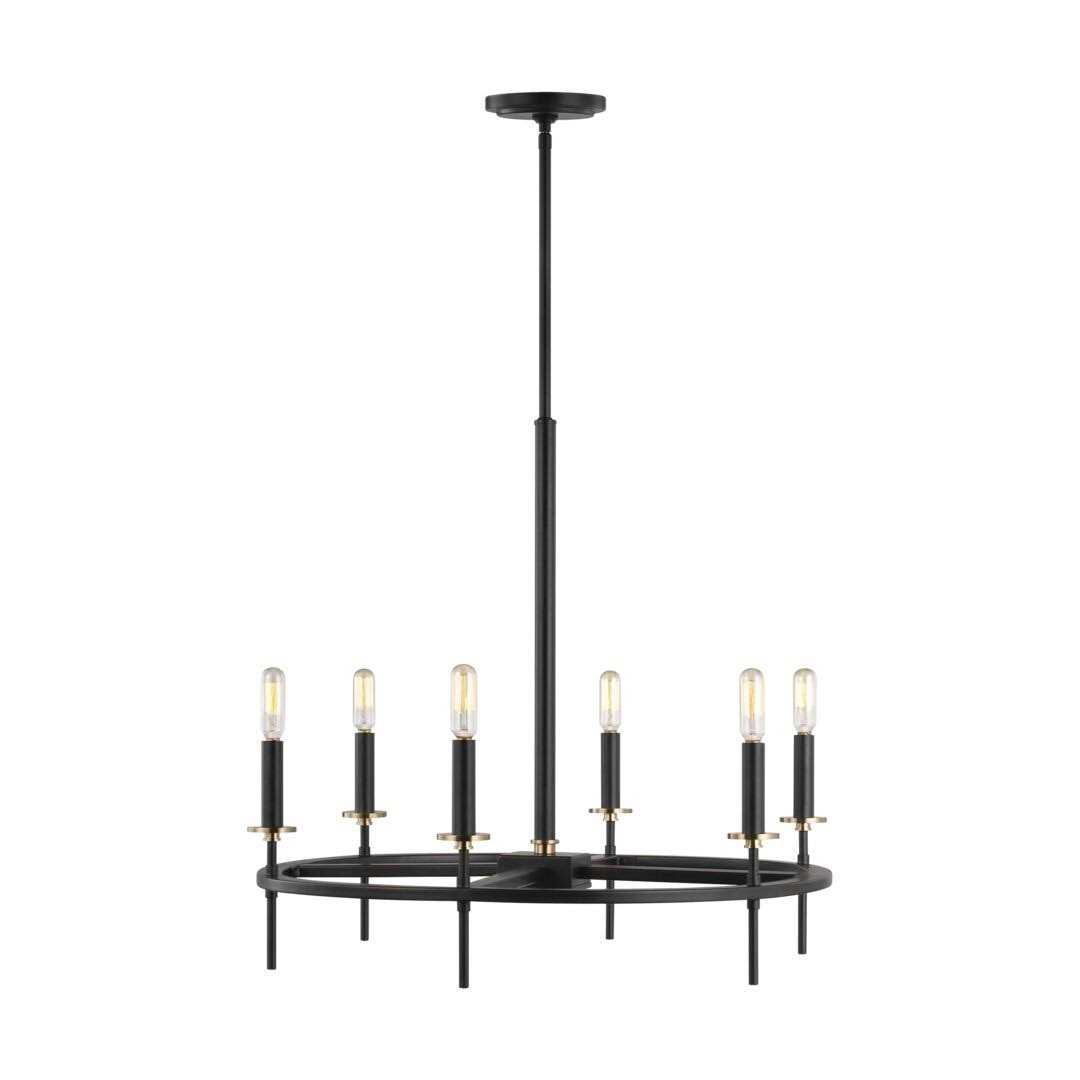 Joss & Main Lennon 6 Light Candle Style Wagon Wheel Chandelier - Image 5