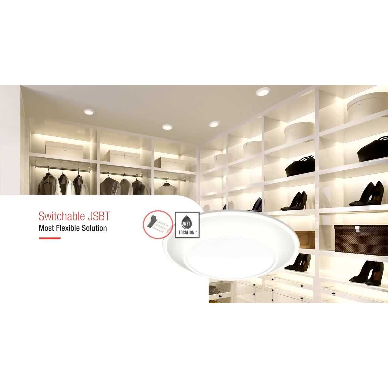 Juno JSBT-6IN-30K-90CRI-WL-MW-M6 6 Round SlimBasics Tapered LED Surface Mount Disk Light JSBT 6IN 30K 90CRI WL MW M6 - Image 4