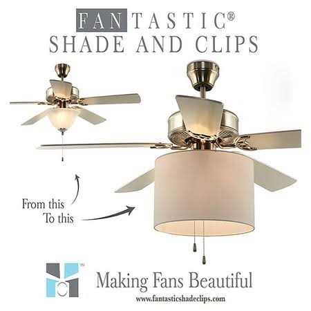 Fantastic Shade Clips Ceiling Fan Lampshade Complete Bundle. Linen - Image 3