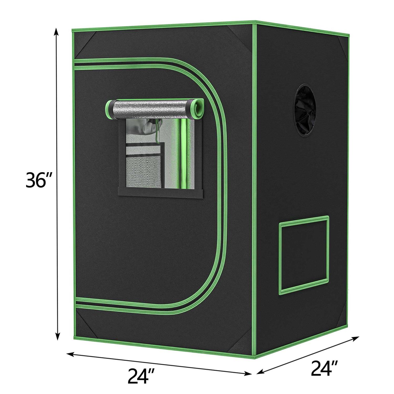 JupiterForce Grow Tent with Observation Window and Floor Tray Mylar Hydroponic Reflective Lightproof Growing Room for Home - Image 3
