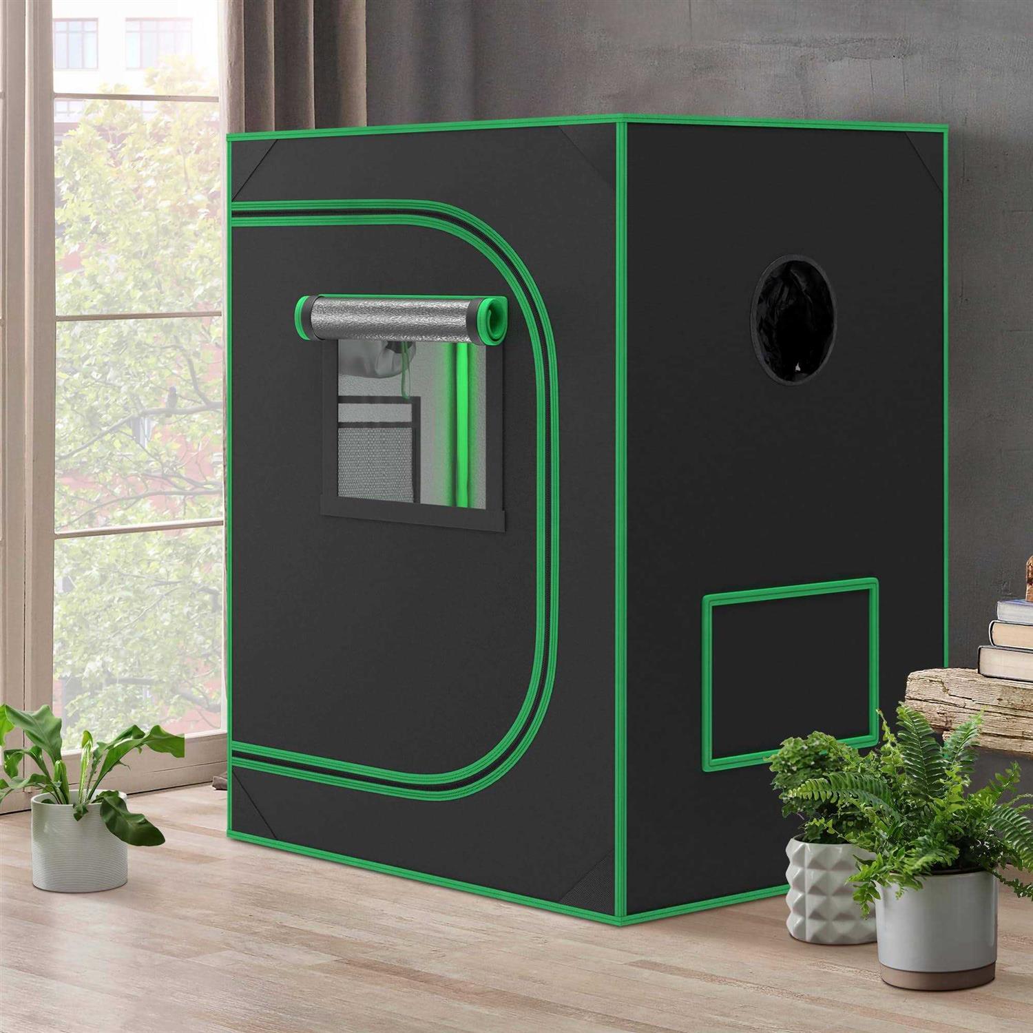 JupiterForce Grow Tent with Observation Window and Floor Tray Mylar Hydroponic Reflective Lightproof Growing Room for Home - Image 4