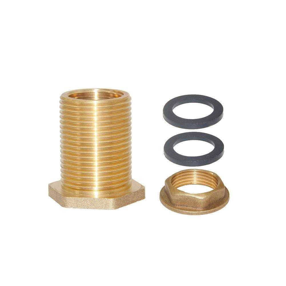 Joywayus Female Male Soild Brass Water Tank Connector Bulkhead Tank Fitting With 2 Rubber Ring Stablizing - Image 5