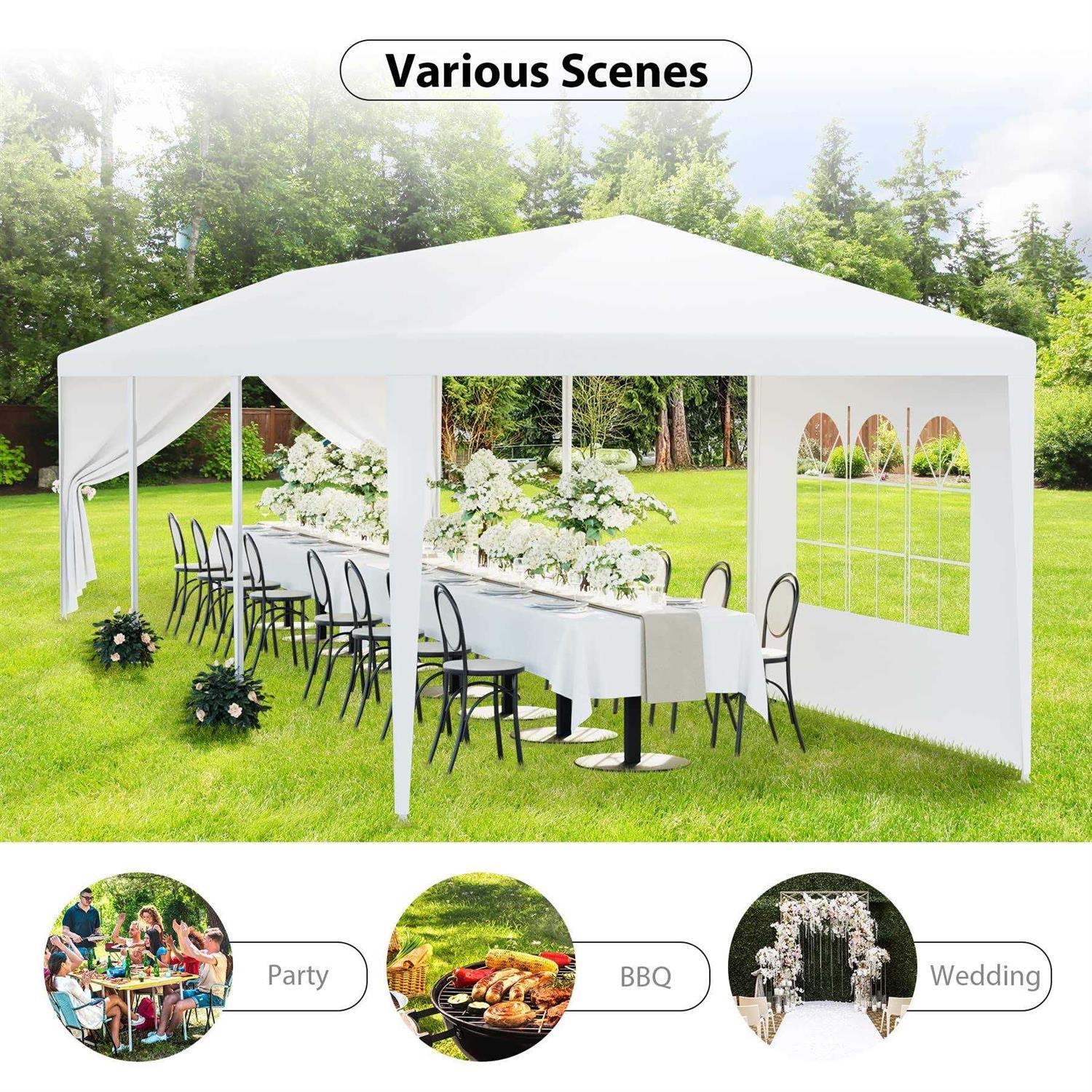 JupiterForce 10 x Outdoor Wedding Party Tent Camping Shelter Gazebo Canopy with Removable Sidewalls Heavy Duty Tent Gazebo Storage BBQ Pavilion - Image 5