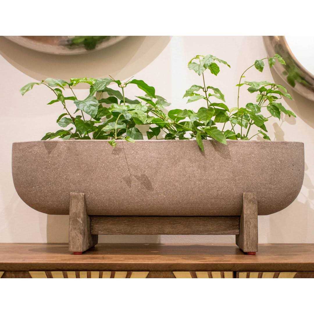 Joss & Main Jett 25 Wide Oval Standing Pot - Image 4