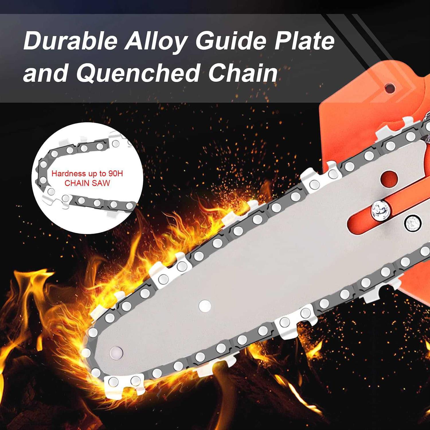 Juemel Mini Chainsaw with 2 Batteries 20-Volt 4-inch Portable Cordless Chain Saw for Wood Cutting Tree Trimming - Image 3