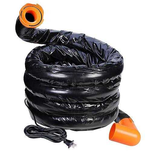 H&G lifestyles Heated Sewer Hose for RV Waste Hose Heater Anti-Freeze Prevent Freezing at -20°F 3Inches Large Pipe Diameter Bayonet Fittings