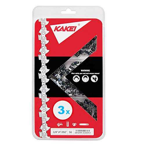 KAKEI 16 Inch Chainsaw Chain 3/8 LP Pitch, 050 Gauge, 56 Drive Links Fits Craftsman, Poulan, Ryobi, Echo, Greenworks and More - Image 3