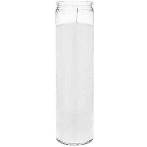 2 Classic White Candles in Glass - Image 3
